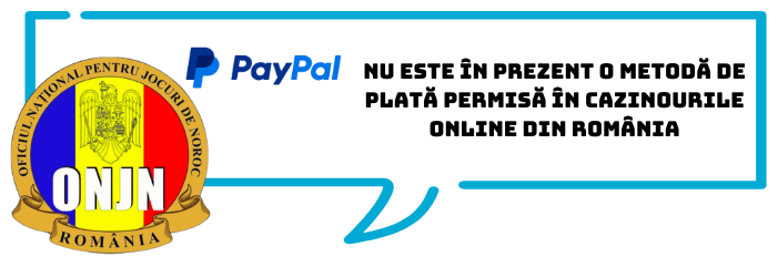 paypal în cazinouri online în România